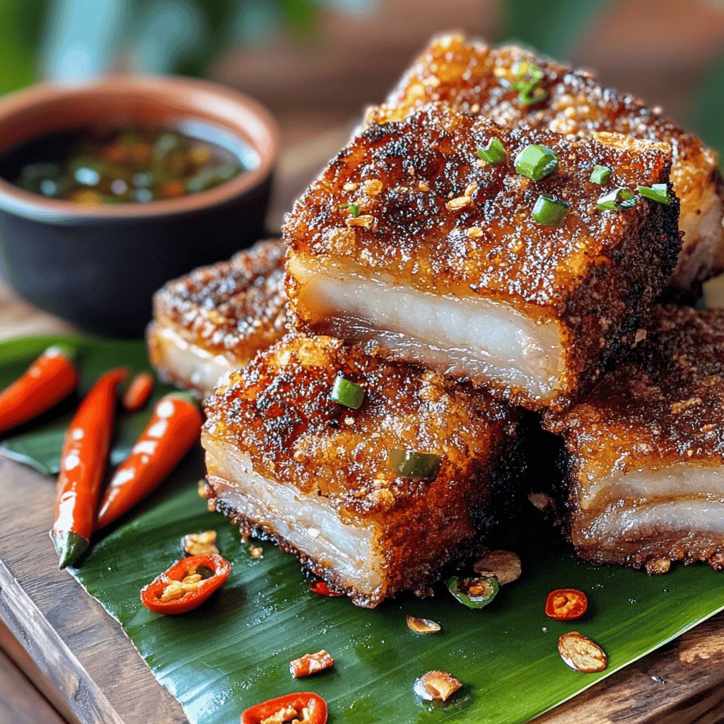 Filipino Lechon Kawali (Crispy Pork Belly)