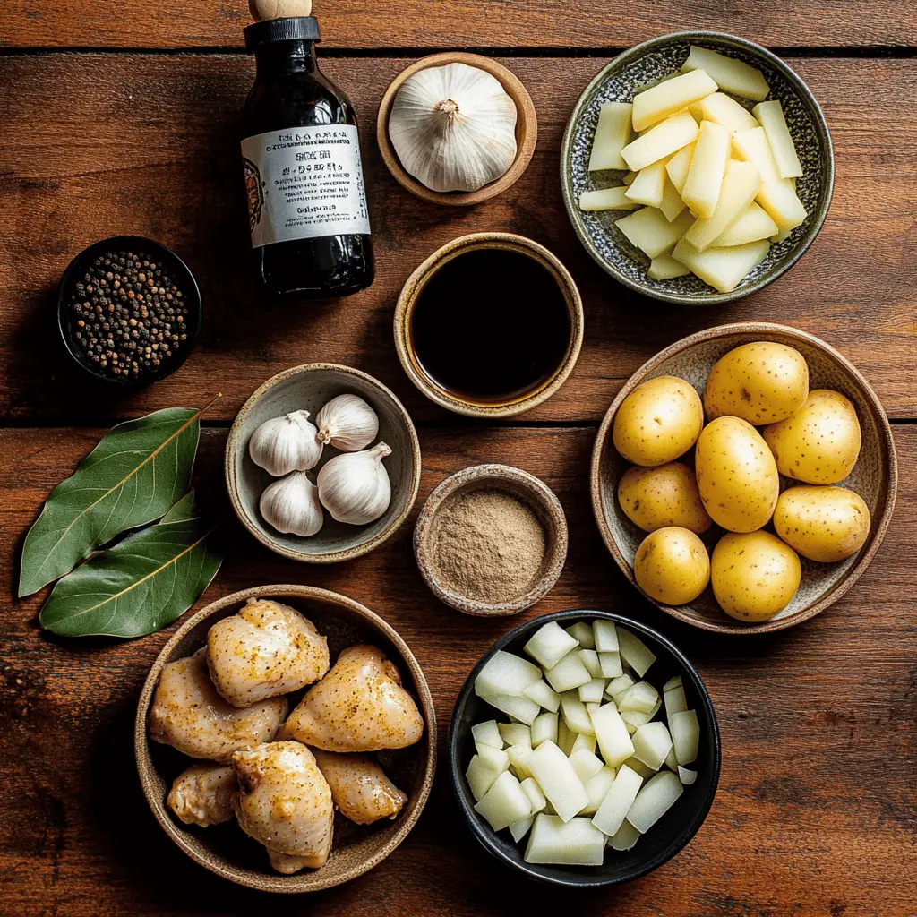 Filipino Chicken Adobo with Crispy Potatoes Ingredients