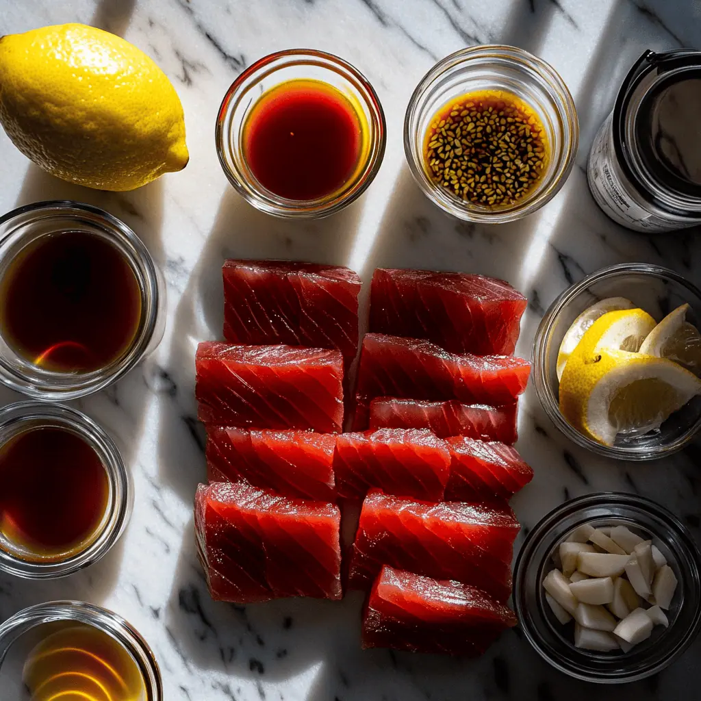 Ingredients for Grilled Tuna Belly (Inihaw na Tiyan ng Tuna)