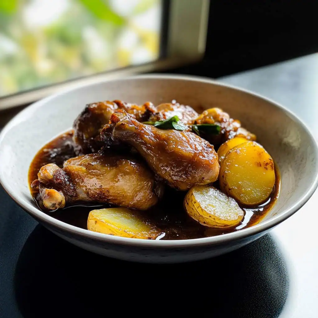 Filipino Chicken Adobo with Crispy Potatoes