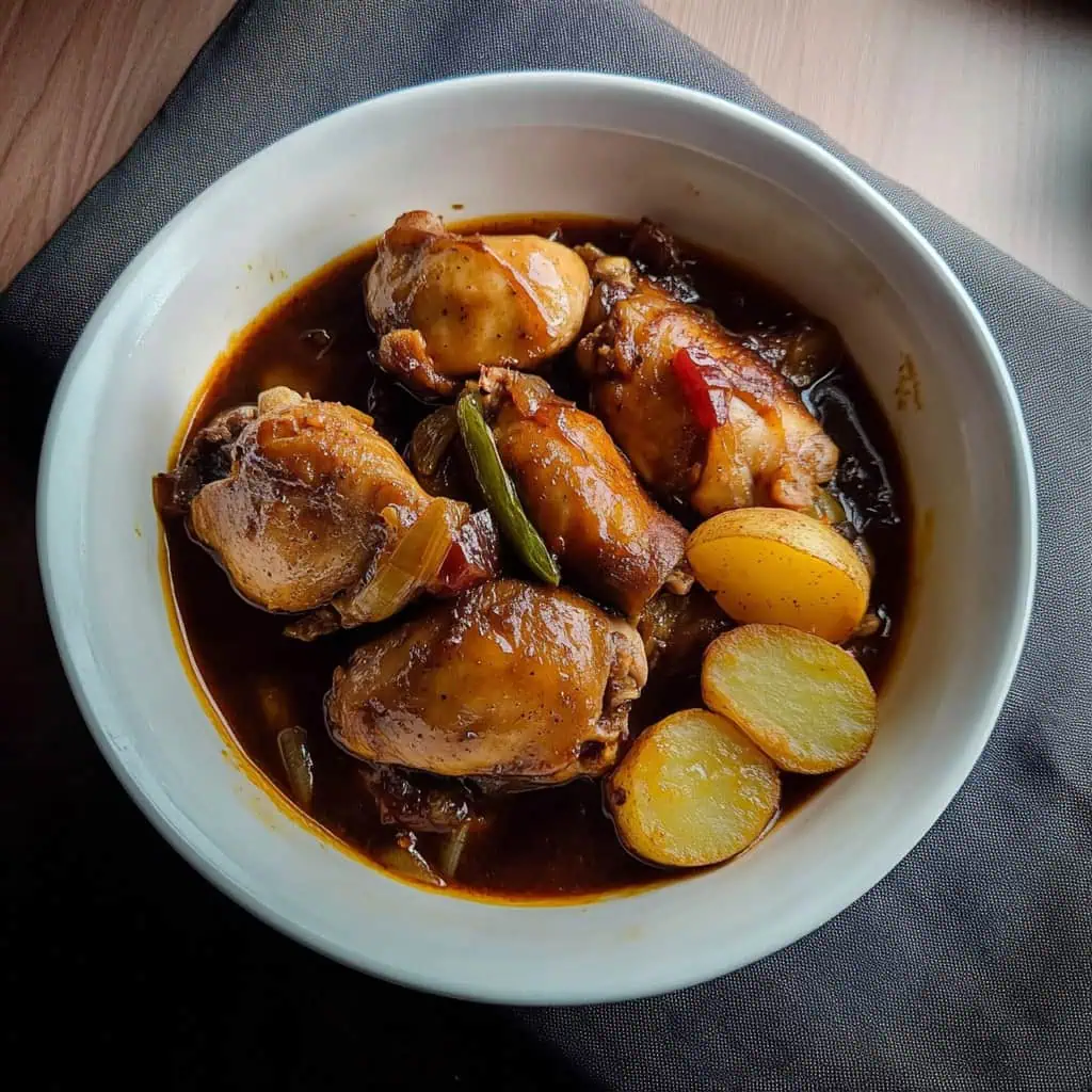 Filipino Chicken Adobo with Crispy Potatoes