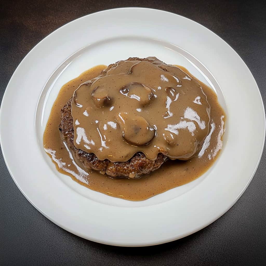 Filipino Burger Steak (Burger Steak sa Mushroom Gravy)