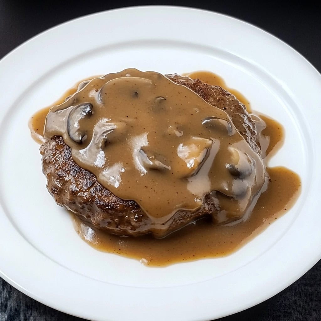 Filipino Burger Steak (Burger Steak sa Mushroom Gravy)