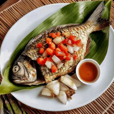 Pinaputok na Tilapia (Filipino Stuffed Baked Fish)