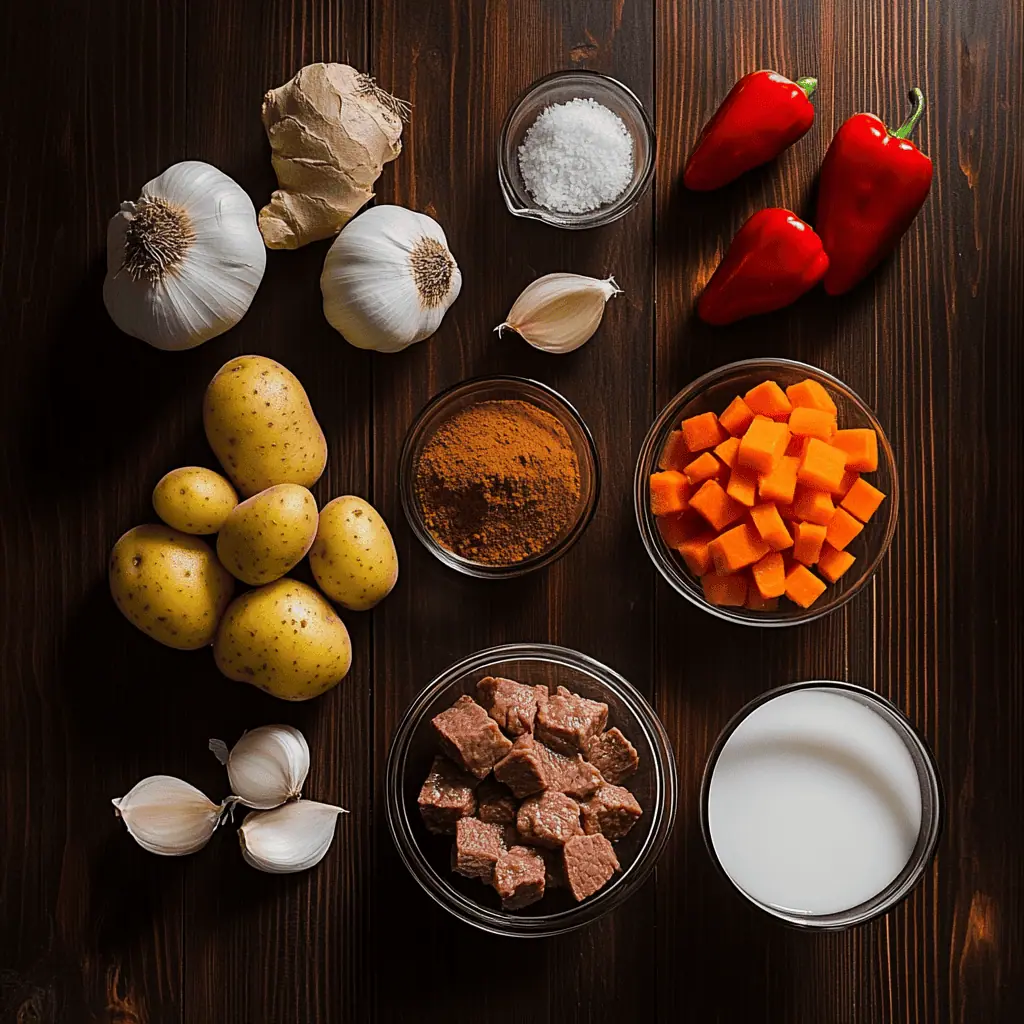 Ingredients for Filipino Beef Curry