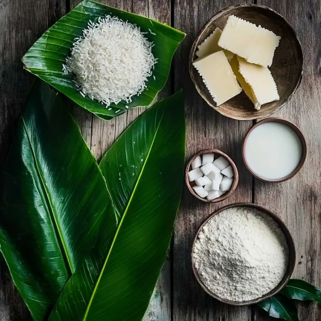 Ingredients for Bibingka Recipe (Traditional Filipino Christmas Rice Cake)