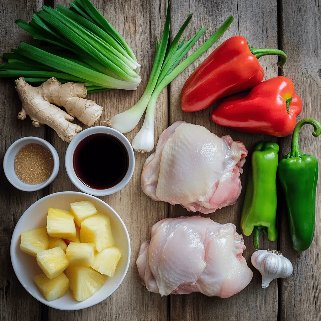 Ingredients for Hawaiian Chicken