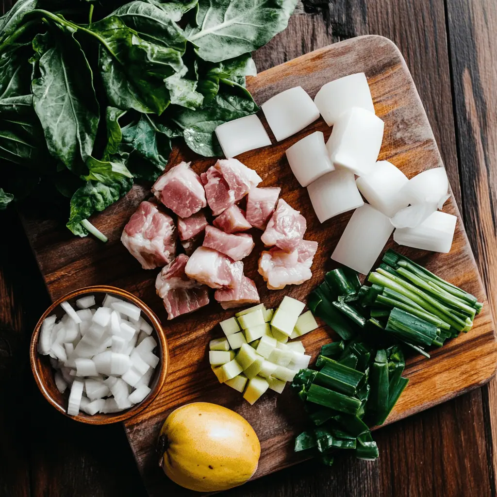 Pork Bulanglang (Kapampangan Sinigang sa Bayabas) Ingredients