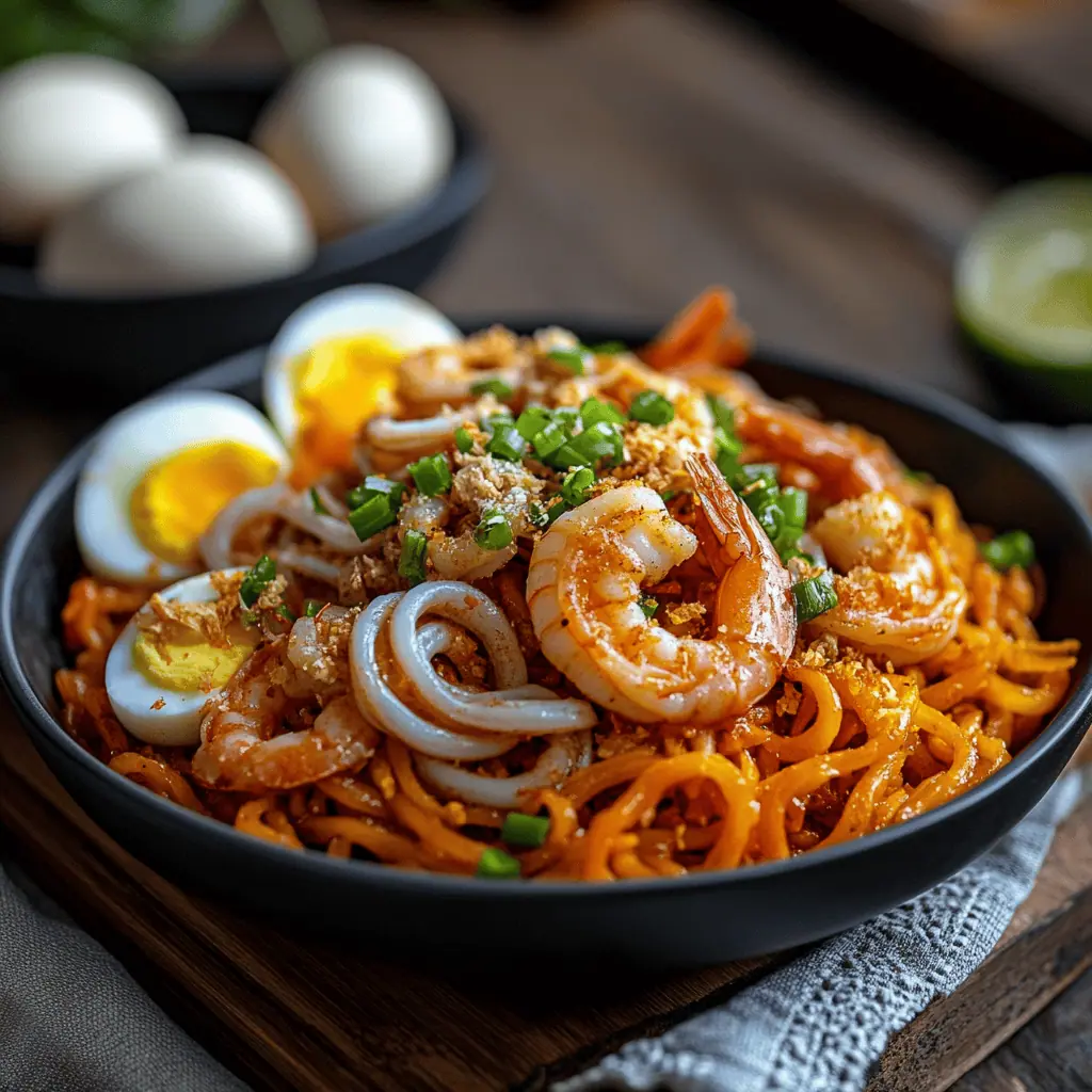 Authentic Pancit Malabon (Pancit na may Sarsa ng Hipon at Seafood)