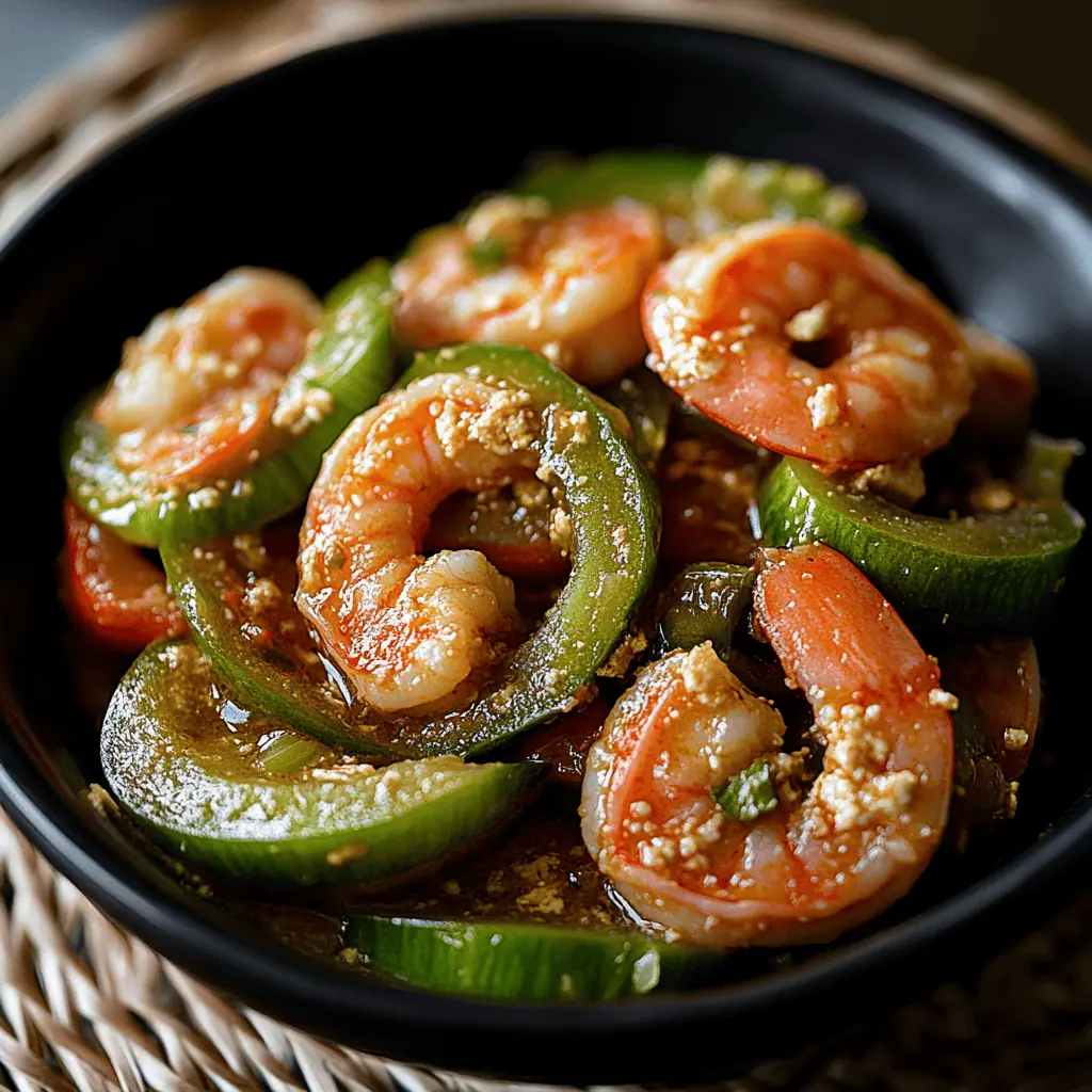 Ginisang Ampalaya at Hipon (Bitter Gourd with Shrimp)