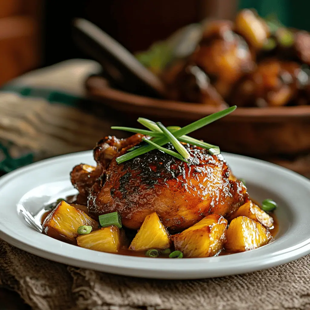 Tiniim na Manok (Filipino Pineapple-Braised Chicken)