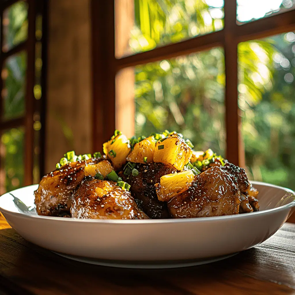 Tiniim na Manok (Filipino Pineapple-Braised Chicken)