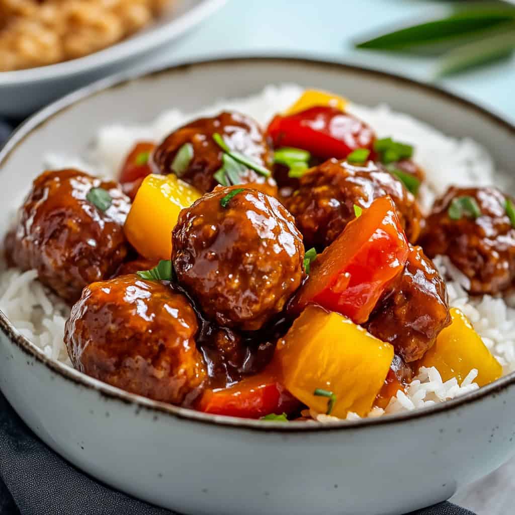 Filipino Sweet and Sour Meatballs