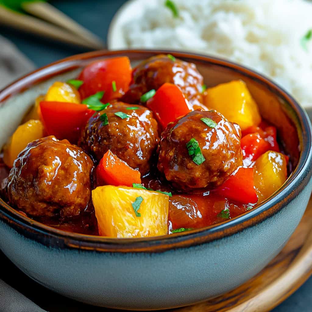 Filipino Sweet and Sour Meatballs