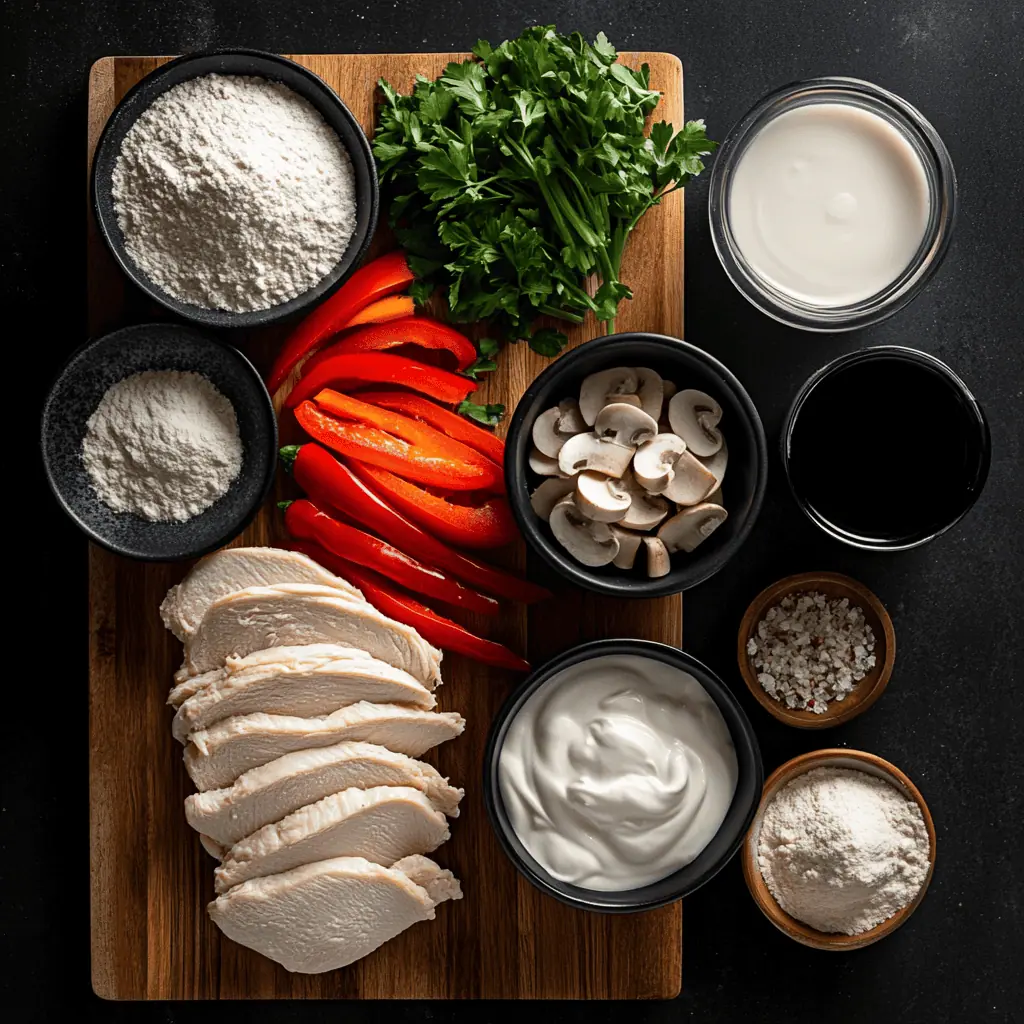 Classic Chicken a la King (Creamy Chicken with Mushrooms and Peppers)