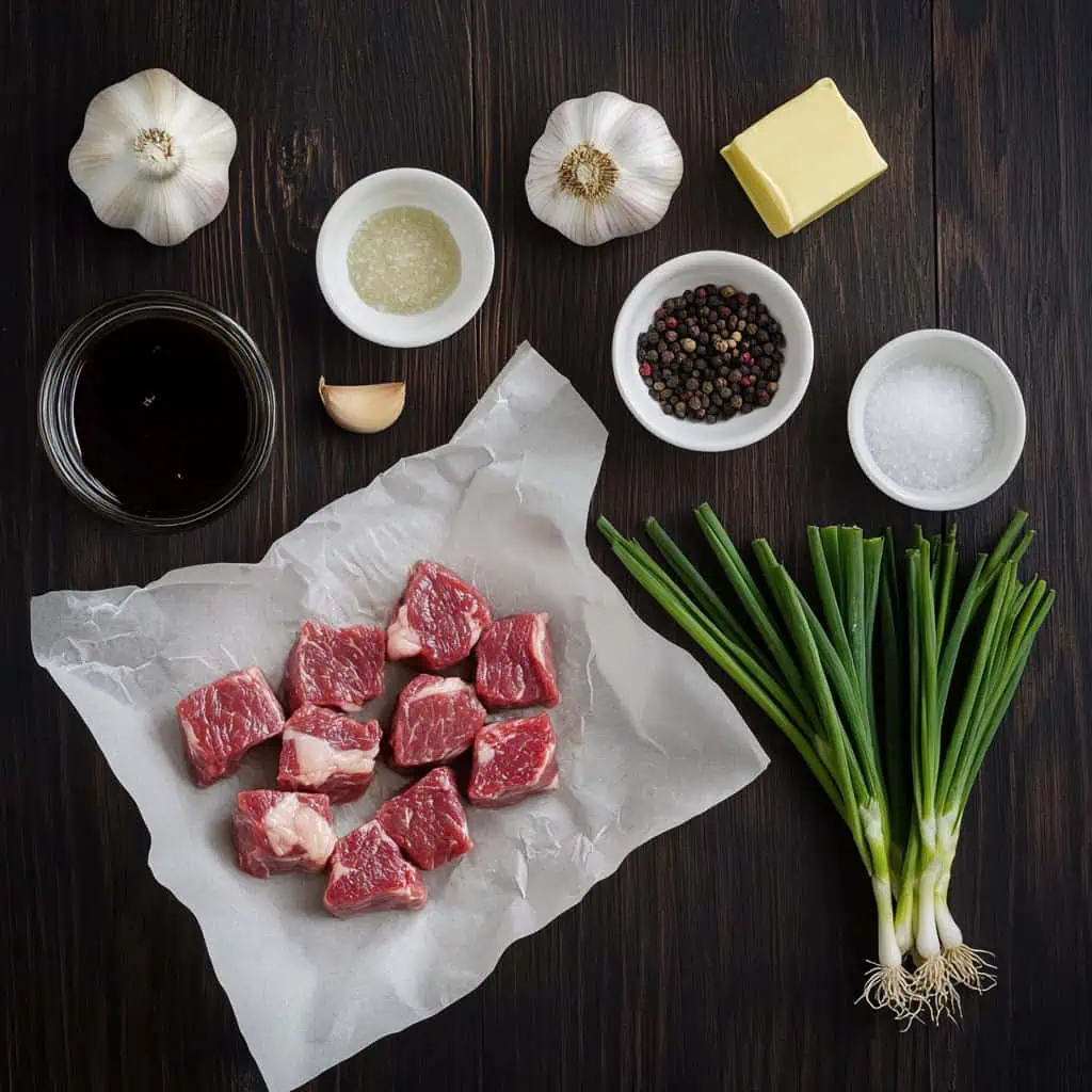 Ingredients for Filipino Beef Salpicao (Ginisang Beef sa Bawang)