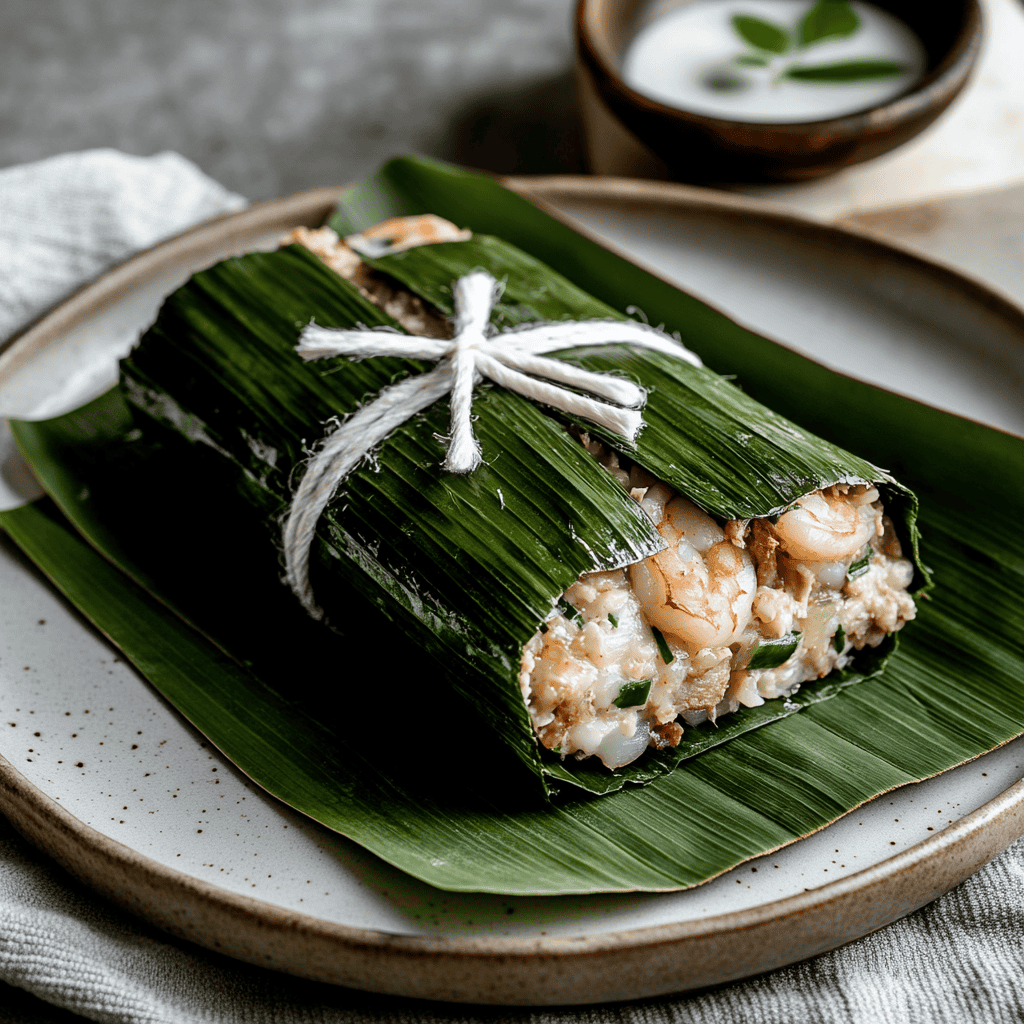 Pinais na Hipon (Filipino Coconut Shrimp Parcels)