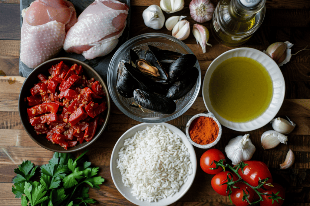 Filipino-Style Paella Ingredients