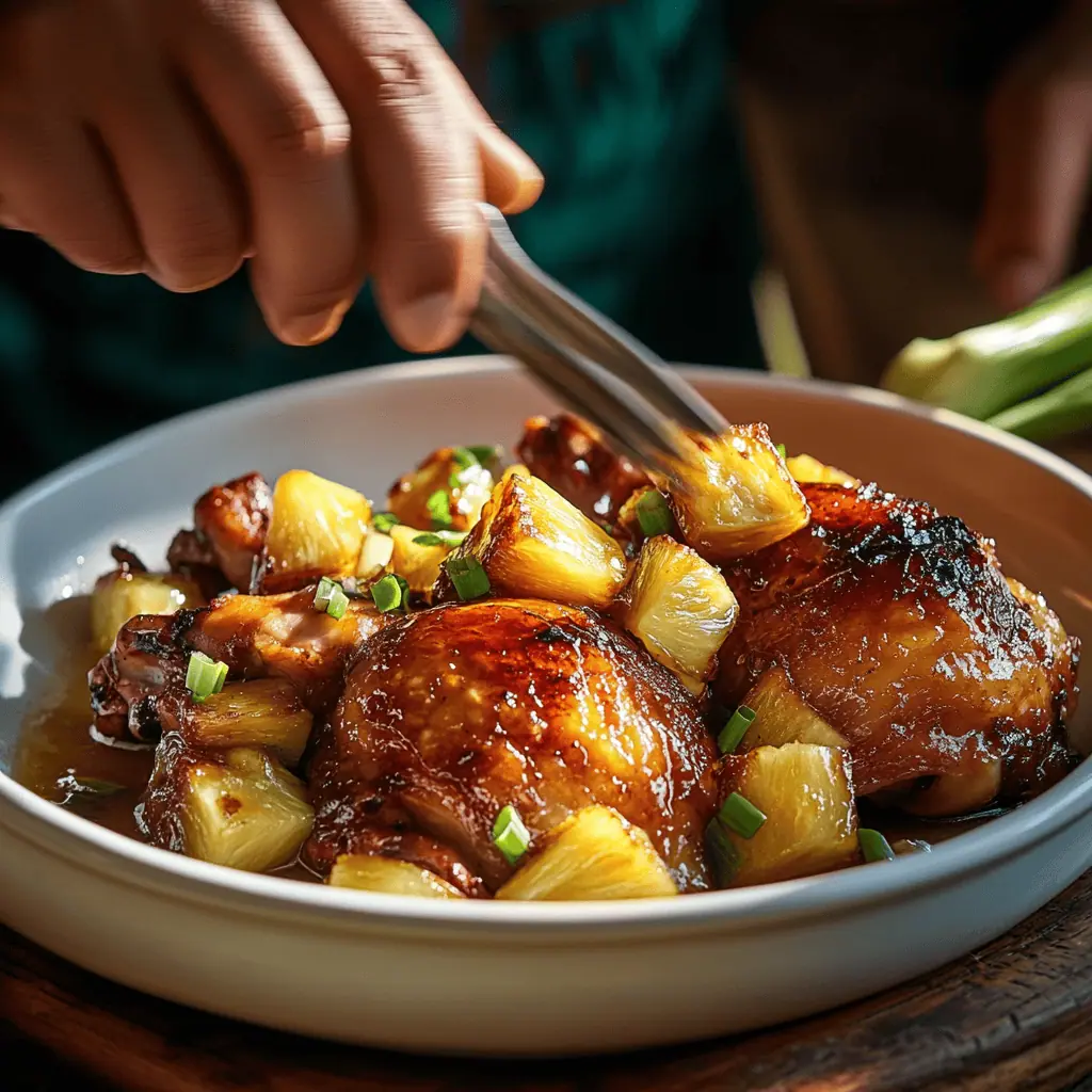 Tiniim na Manok (Filipino Pineapple-Braised Chicken)