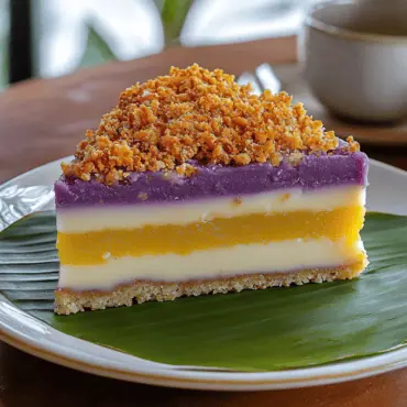 Sapin-Sapin (Filipino Layered Sticky Rice Cake)