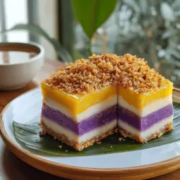 Sapin-Sapin (Filipino Layered Sticky Rice Cake)