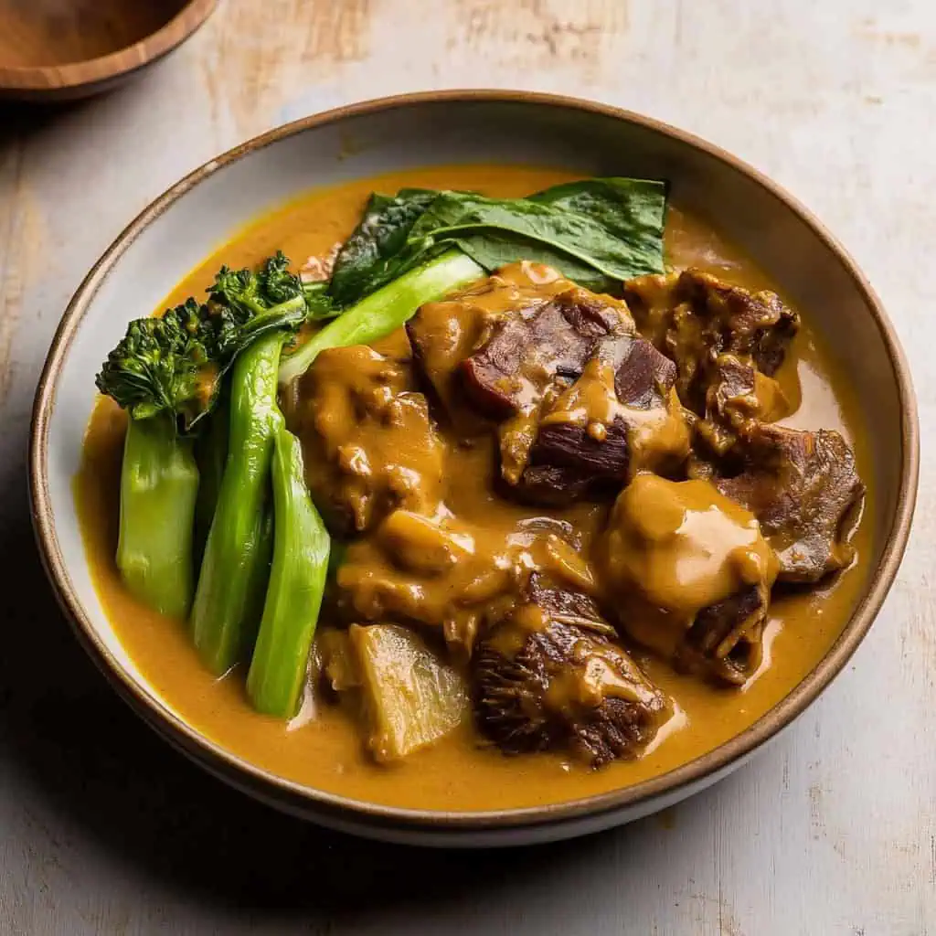 Filipino Kare-Kare (Traditional Oxtail and Peanut Stew)