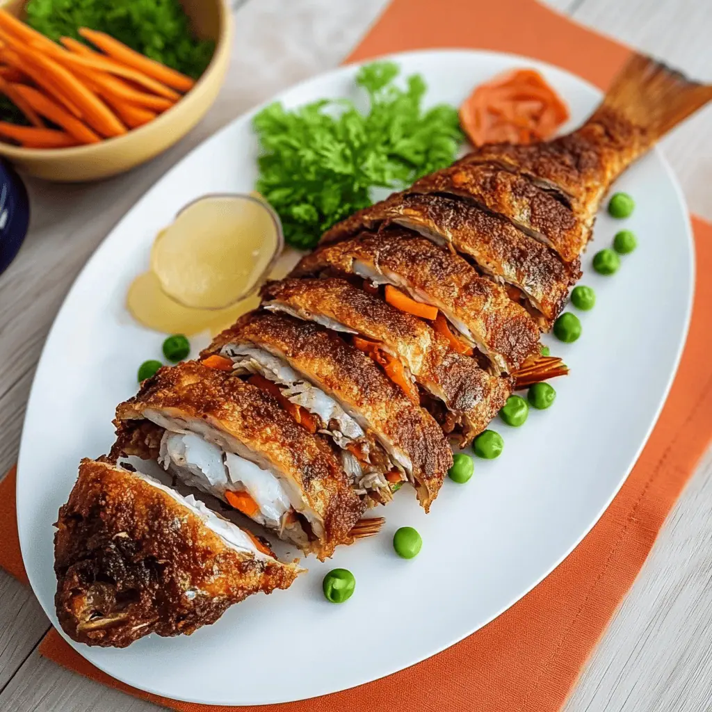 Relyenong Bangus (Filipino Stuffed Milkfish)