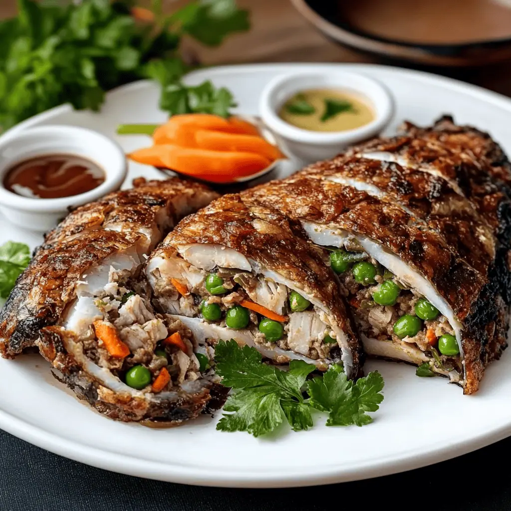 Relyenong Bangus (Filipino Stuffed Milkfish) - Kusina Secrets