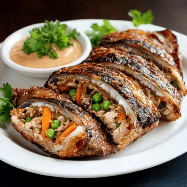 Relyenong Bangus (Filipino Stuffed Milkfish)