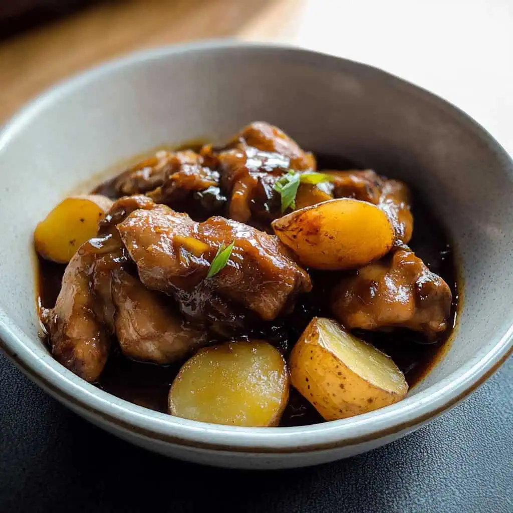 Filipino Chicken Adobo with Crispy Potatoes