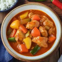 Chicken Caldereta (Kalderetang Manok)