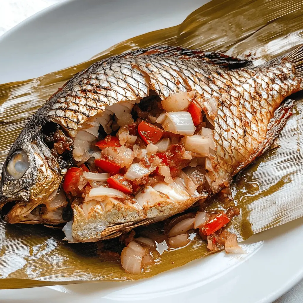 Pinaputok na Tilapia (Filipino Stuffed Baked Fish)