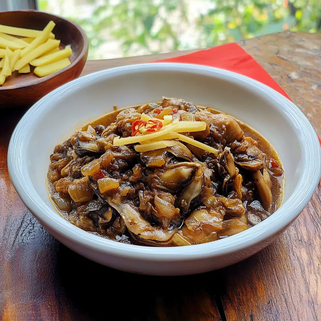 Cultural Notes Adobong Talaba is a beloved dish in coastal regions of the Philippines, where fresh oysters are abundant. It's often served during special occasions and gatherings, particularly during the cooler months when oysters are at their best.