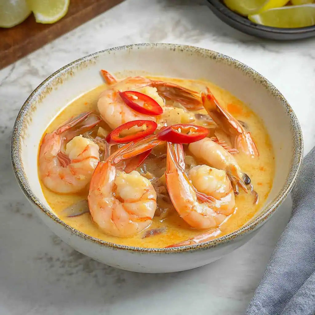 Ginataang Hipon (Filipino Coconut Milk Shrimp)