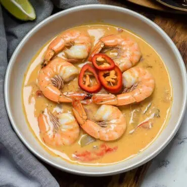 Ginataang Hipon (Filipino Coconut Milk Shrimp)