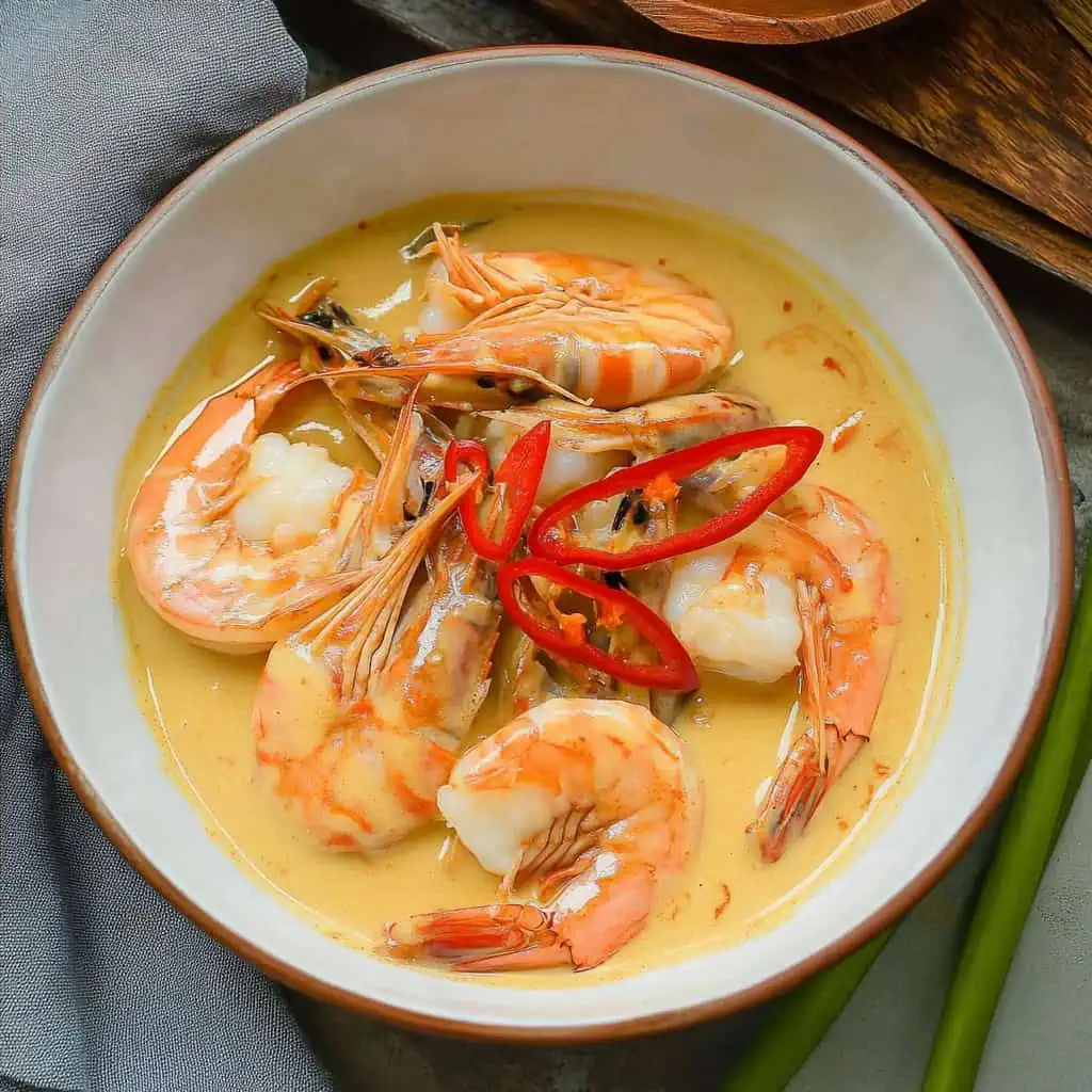 Ginataang Hipon (Filipino Coconut Milk Shrimp)