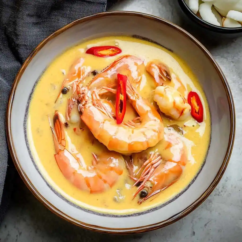 Ginataang Hipon (Filipino Coconut Milk Shrimp)