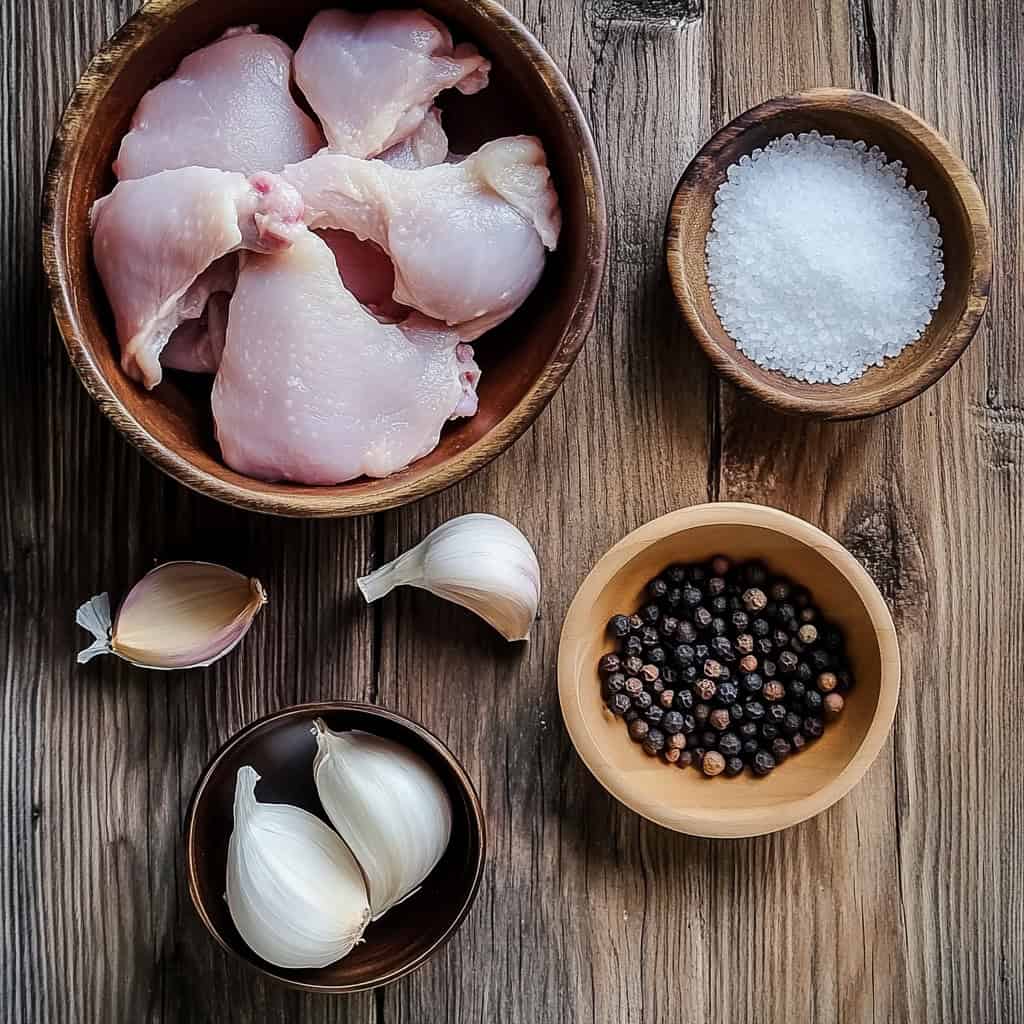 Ingredients for Crispy Chicken Skin Chicharon