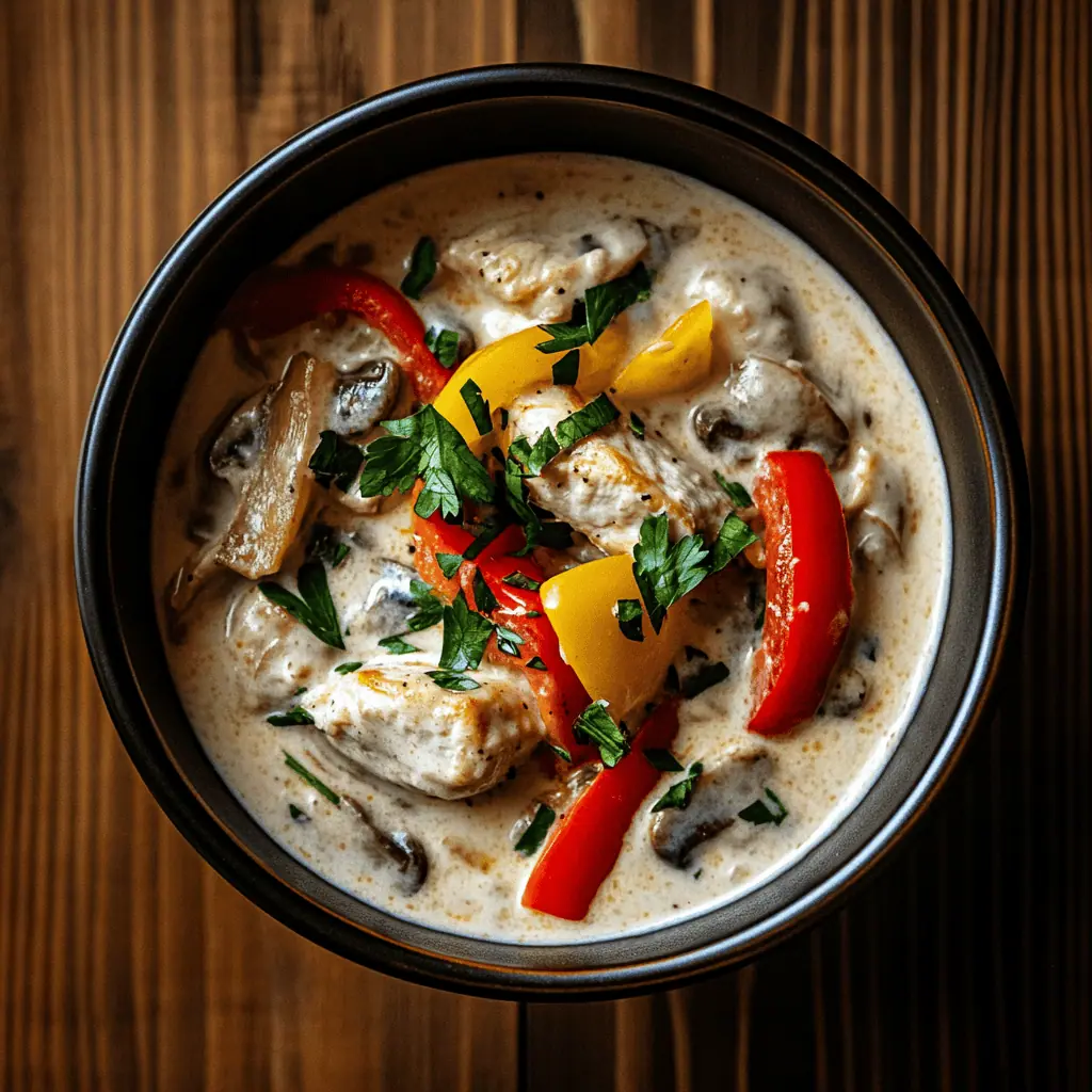 Classic Chicken a la King (Creamy Chicken with Mushrooms and Peppers)