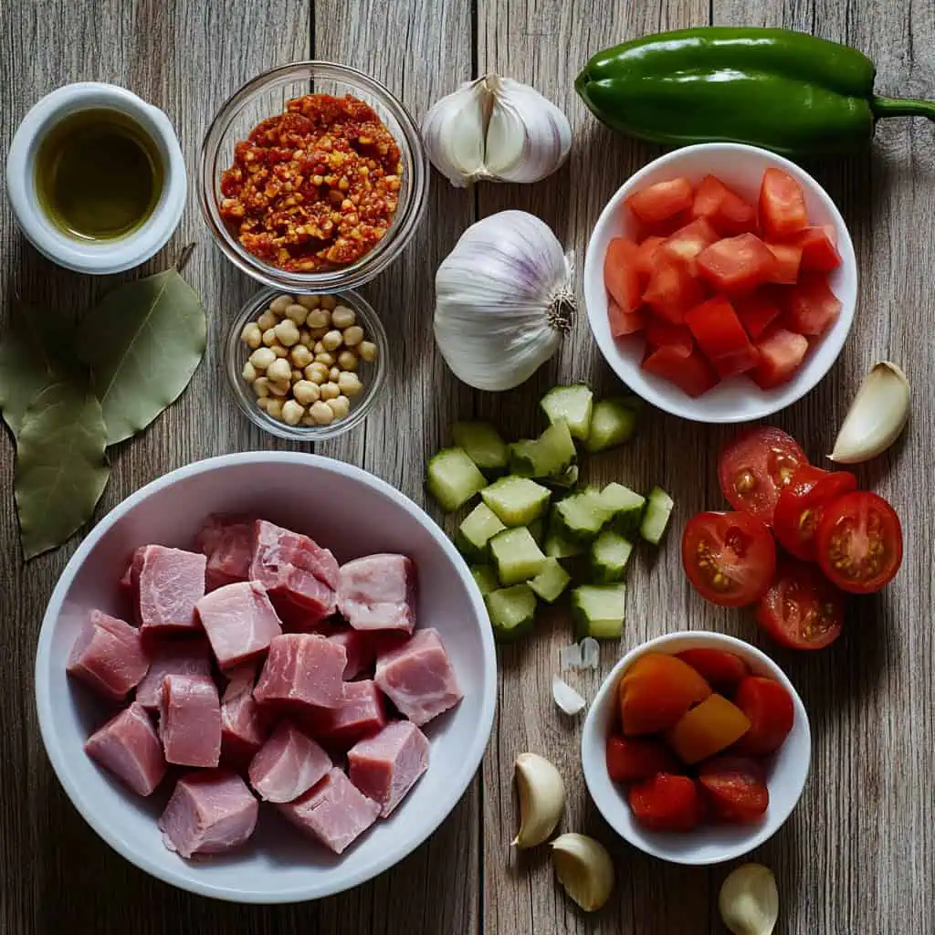 Ingredients for Waknatoy (Marikina Menudo)