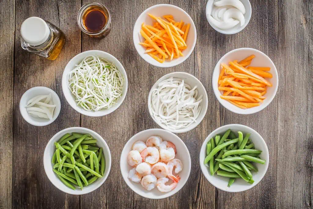 Ingredients for Ginisang Togue (Filipino Bean Sprouts Stir-Fry)