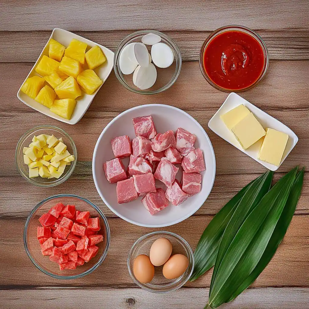 Ingredients for Lucban Hardinera (Quezon’s Special Festive Meatloaf)