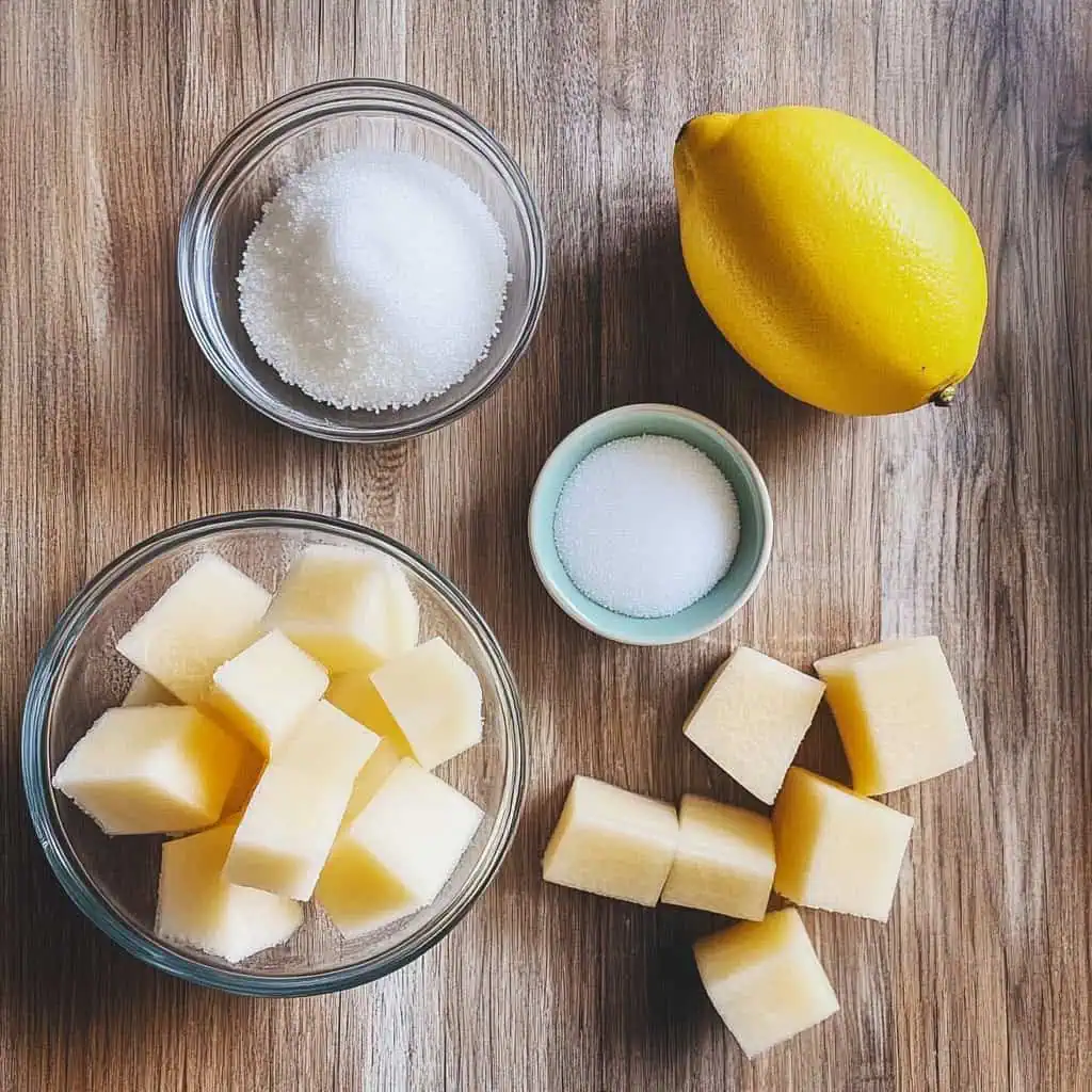 Ingredients for Filipino Kundol Candy (Winter Melon Candy)