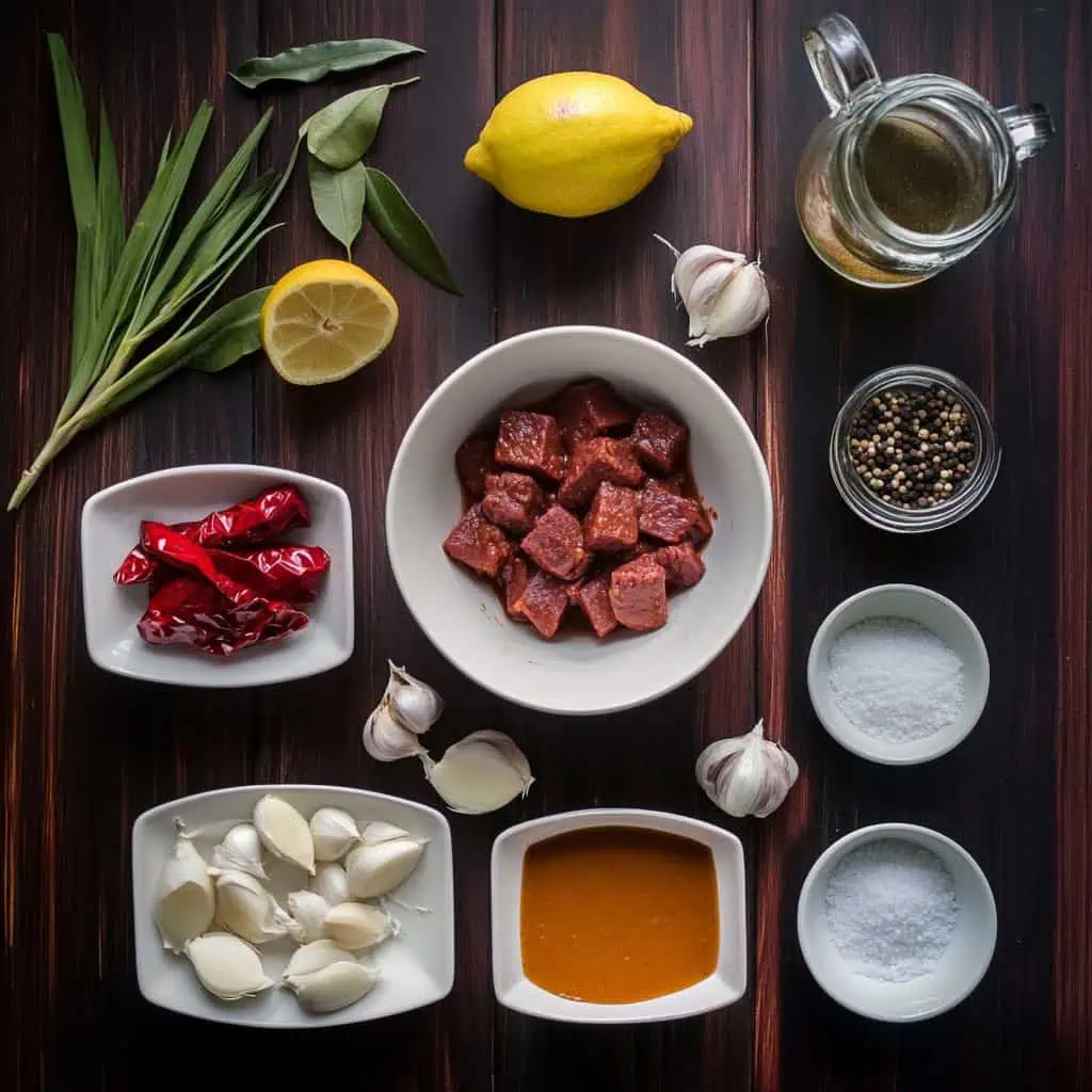 Ingredients for Tausug Beef Kulma (Kulma Sapi)