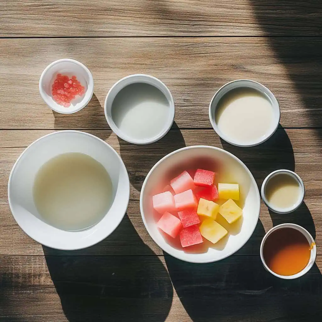 Ingredients for Filipino Agar-Agar Salad