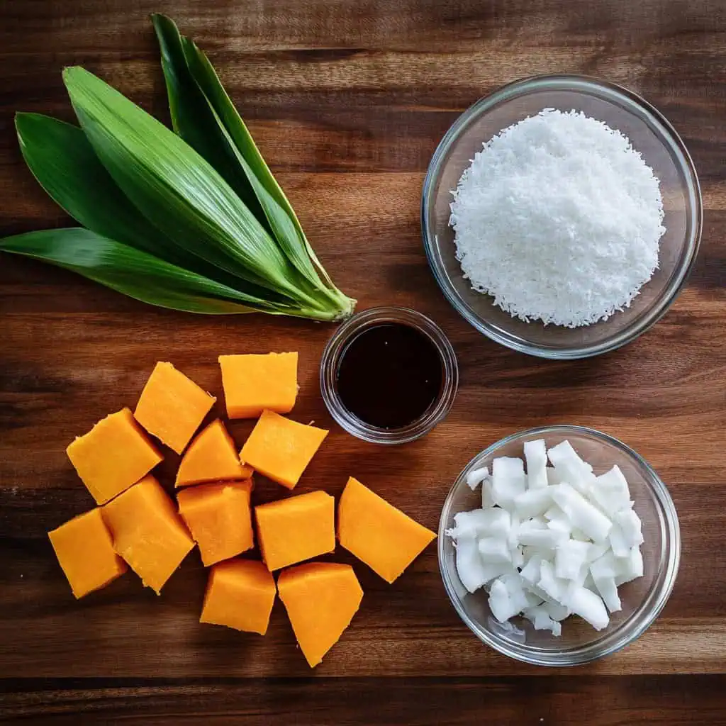 Ingredients for Molido (Sweet Potato Candy)