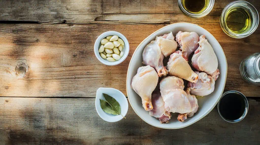 Ingredients for Chicken Adobo with Liver Spread