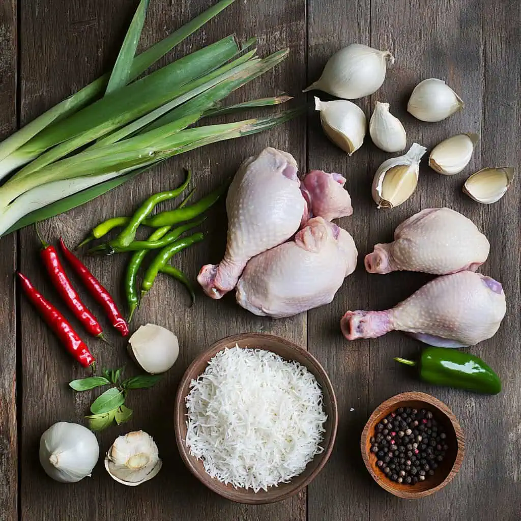 Ingredients for Tinutungang Manok (Authentic Bicolano Smoked Coconut Chicken Stew)