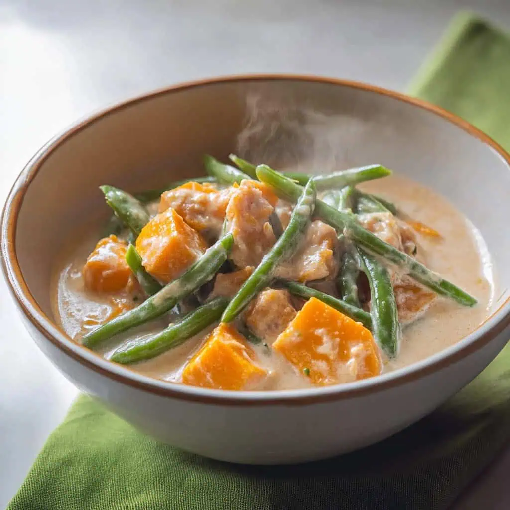 Ginataang Kalabasa at Sitaw (Squash and String Beans in Coconut Milk)