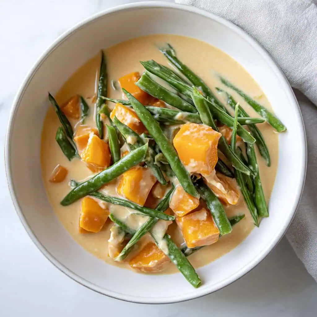 Ginataang Kalabasa at Sitaw (Squash and String Beans in Coconut Milk)